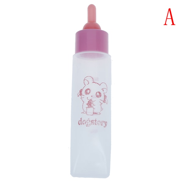 Pet Mjölkflaska 30ml Silikon Nipple Små djurfoder Hamst Pink short pacifier