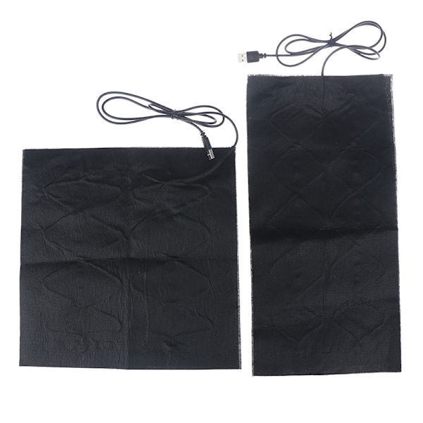 7 Størrelse USB Warm Carbon Fiber Opvarmede Pads Opvarmet Jakke Coat Ves Black 20*24cm