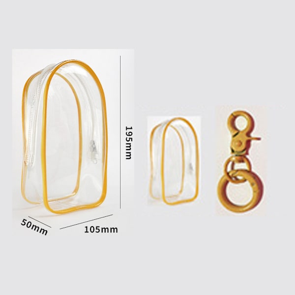 1Pcs Transparent PVC Protective Case Keychain Bag Storage Case A8