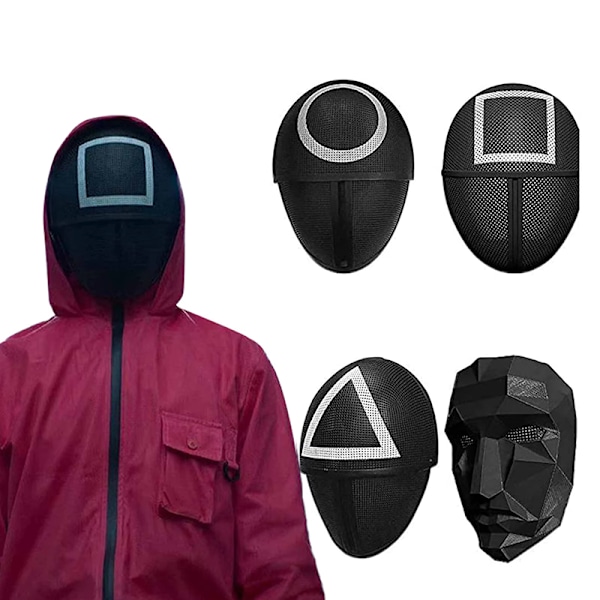 Calamari Game Cosplay-naamio rekvisiitat Neliö Ympyrä Kolmio Kuvio Triangle