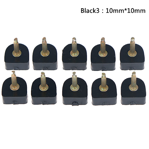 10 stk. Højhælede sko reparationsspidser Taps Pins Dyvellifte Replacem Black 10mm*10mm