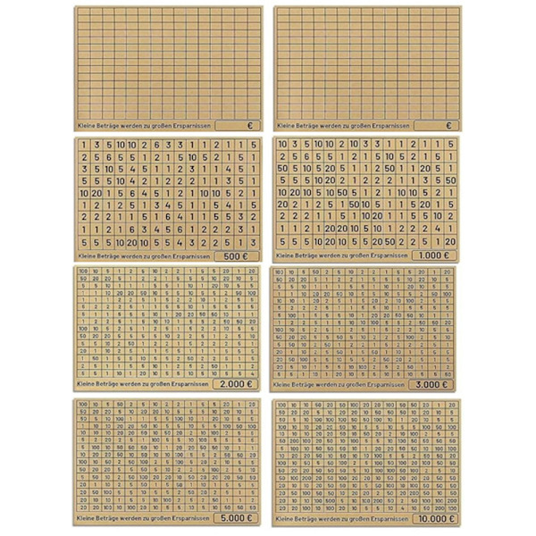 1000/2000/3000/5000/10000 Euro Dollar Spargris Trälåda A3