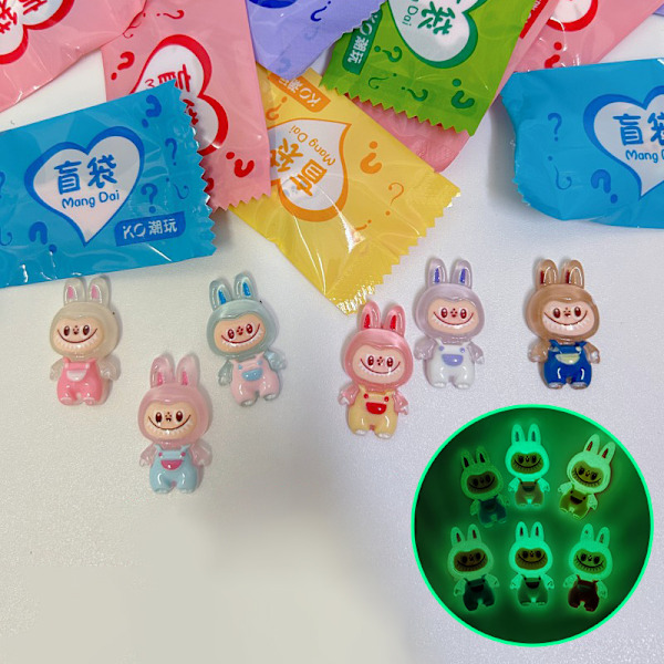 10 st Miniatyr Labubu Blind Bag Leksak Mini Simulering Liten Present A2