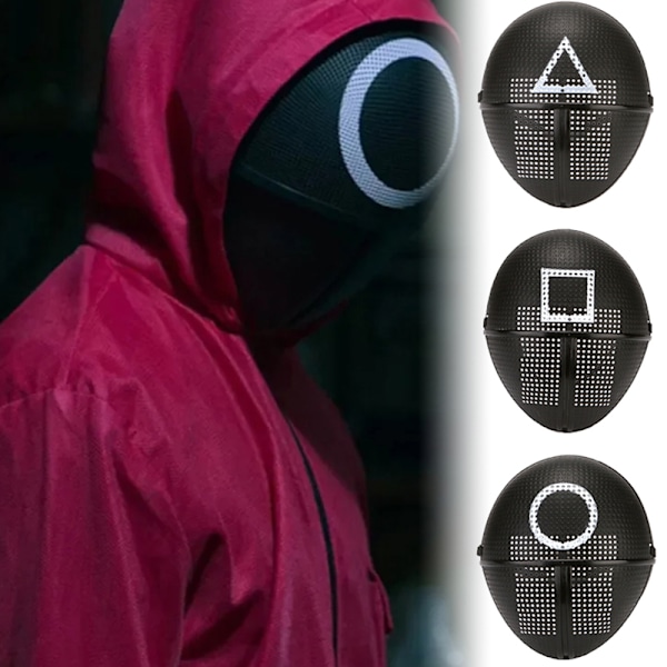 Calamari Game Cosplay-naamio rekvisiitat Neliö Ympyrä Kolmio Kuvio Triangle