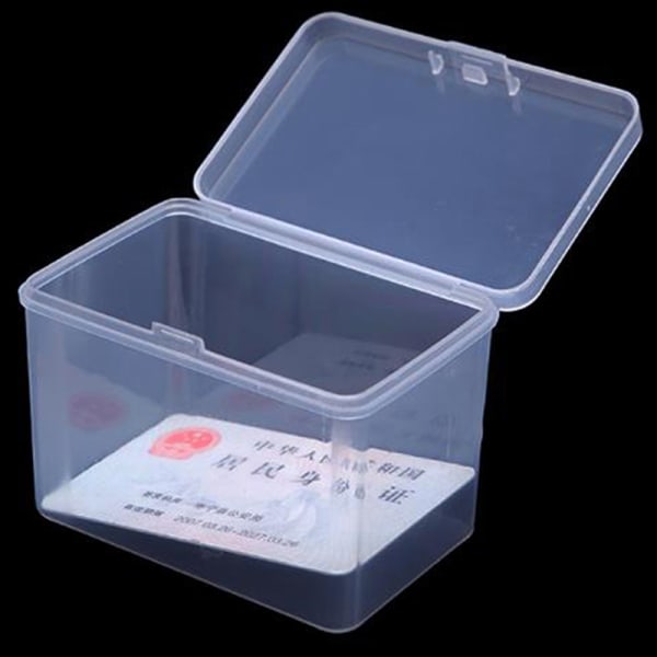 9 * 5,9 * 6,5 cm pakkauslaatikko Chip Box Säilytys läpinäkyvää muovia Transparent one size