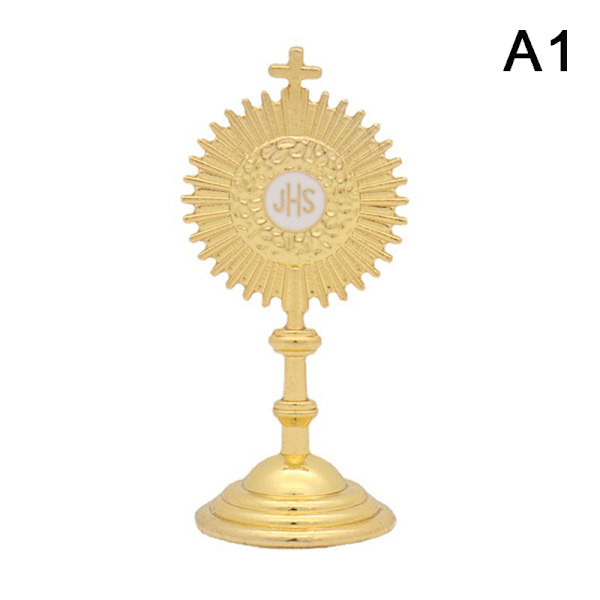 Katolinen kristillinen ehtoollisen patsas, kultainen Jeesus Hominum Salvator A2