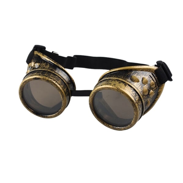 Vintage viktorianska Steampunk Goggles Glasögon Svetsning Gothic Cosp Bronze One Size
