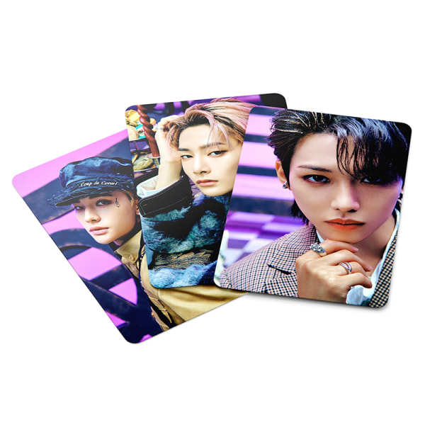 55st/ set Kpop Stray Kids Lomo Cards Nytt album The Sound Photo Black one size