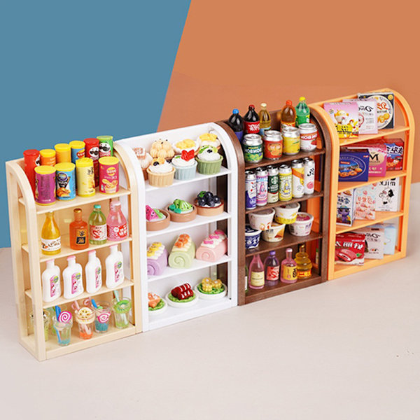 1:12 Dukkehus Miniaturehylde Display Stand Storage Rack Super White oneszie