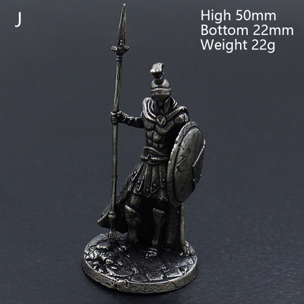 1 stk Gamle Spartan Rom Soliders Figurer Miniaturer Vintage Black J