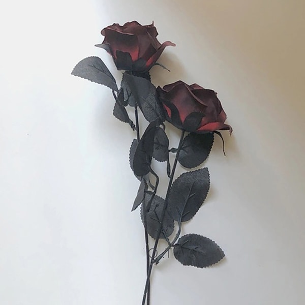 Gothic Black Rose kunstige blomster Simuleringsblomster Valenti Red one size