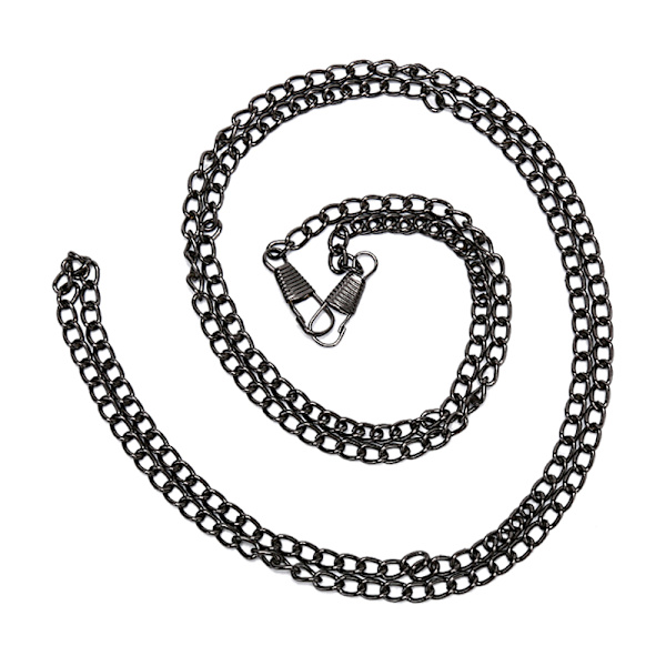 DIY lang 120 cm metaludskiftningshåndtagskæde Crossbody Shoulde Black 120*4MM