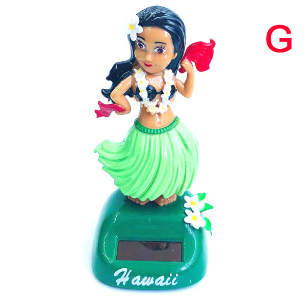 Bildekor Dansedukke Solenergileketøy Hawaiian Hula Girl Shaki G one size