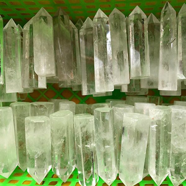 2st Klar kvarts Crystal Point Natural Wand Exemplar Reiki Hea 2Pcs One Size