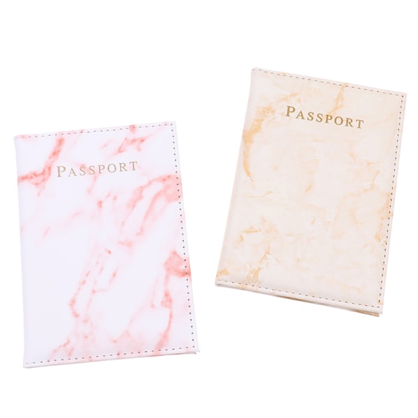 Marmor Passport Cover PU Leather Travel Passport Holder Protect Pink E