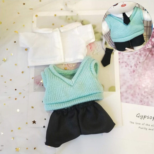 Dockkläder för 20cm Idol Dolls Tillbehör Plysch Doll Clothin Green One Size