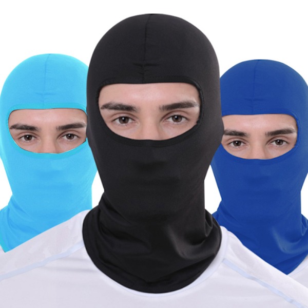 Sommar Andningsbar Cykelmössa Anti-UV Balaclava Män Full Face M Royal blue