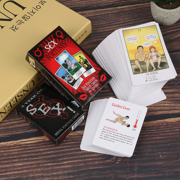 1 Box Tarot-kortit ystäville Seksitarot-pakat Pariskunnat Hauska kortti Ga Multicolor A