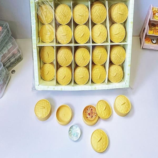 Kristallbulle och mini-soppdumplingformad stressavlastningsleksak Random1pc