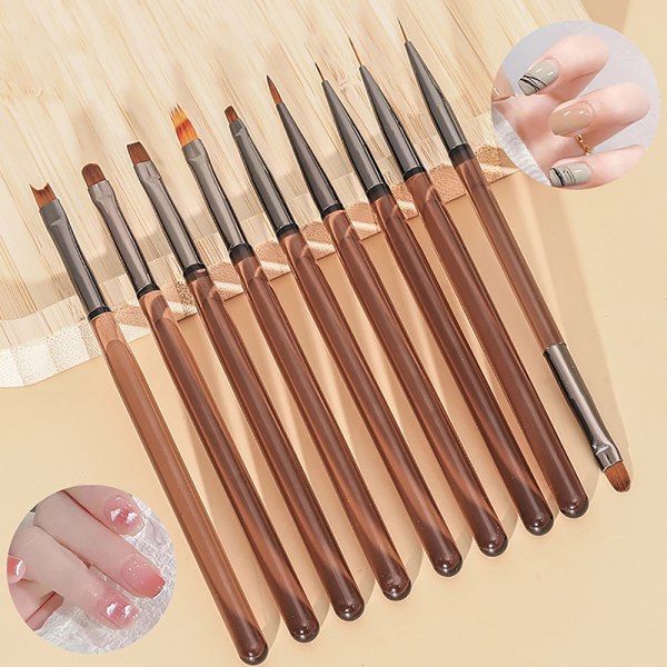 Nail Art Brush Tegneverktøy Blonde-Brush Manikyr Gel Polish UV A4 onesize