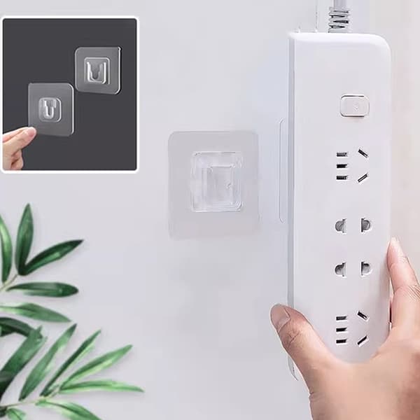 Kaksipuoleiset Liima-seinäkoukut Ripustin Vahva Läpinäkyvä Imu A