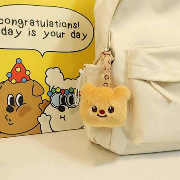 Mjuk Butter Bear Plysch Väska Hänge Ny e Cartoon Pip Bear A onesize