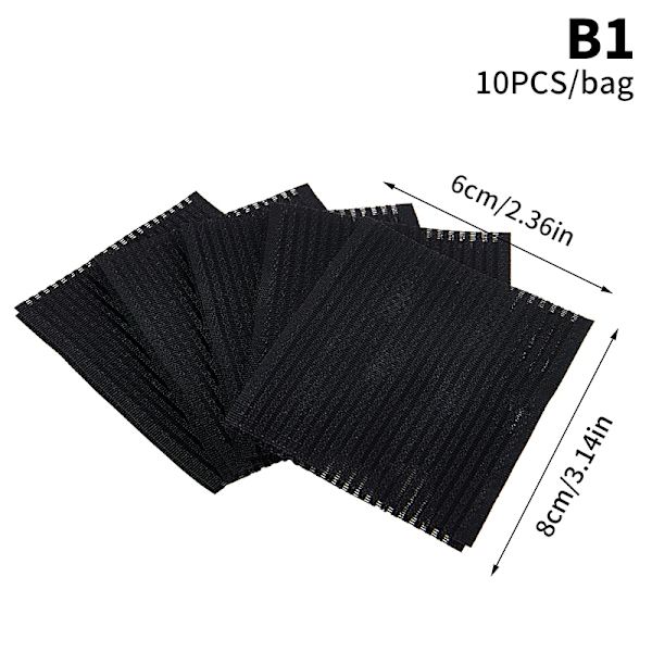 10 kpl hiustarraklipsit otsatukka Kiinteät saumattomat Magic Paste -tolpat B1 onesize