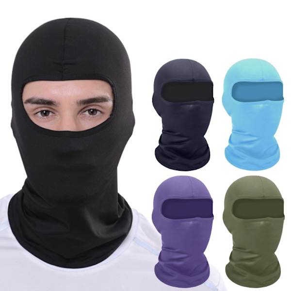 Sommar Andningsbar Cykelmössa Anti-UV Balaclava Män Full Face M Khaki