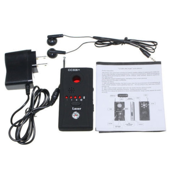Camera Hidden Finder Anti Spy Bug Detector CC308 Mini Wireless Black onesize