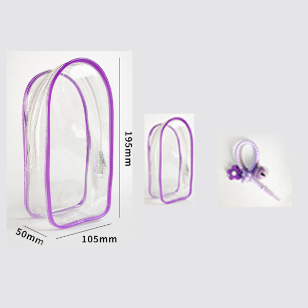 1 stk Transparent PVC Beskyttende Veske Nøkkelring Bag Oppbevaringsveske A7