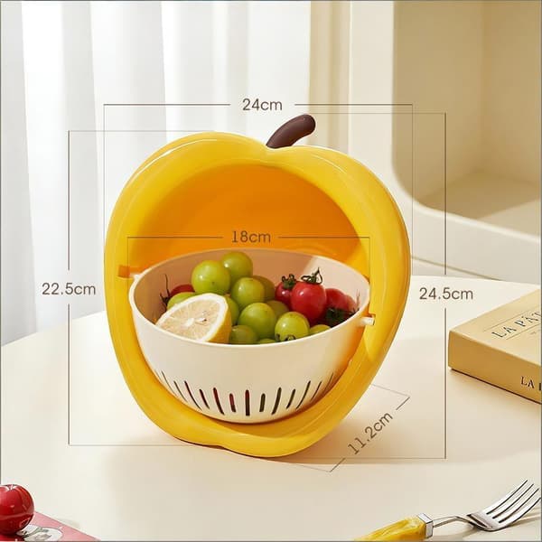 Fruktformet avløpskurv Yellow