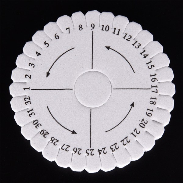 Rund Firkantet Håndlavet Beading Cord Disk fletteplade DIY Brai White Round