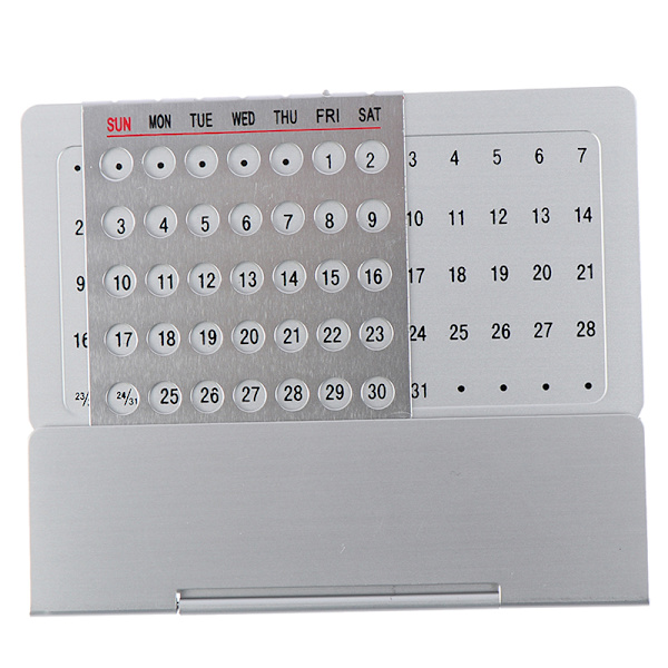1 Stk Metallfabrikasjon 100 Års evigvarende kalender Kontorsup Silver one size