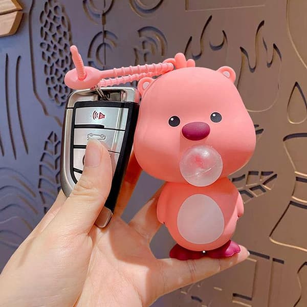e Loopy Doll  Blæseboble Nøglering Taske Vedhæng Dekompression Til Pink one size