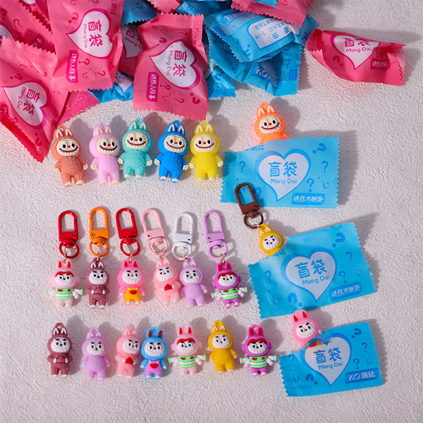 10 st Miniatyr Labubu Blind Bag Leksak Mini Simulering Liten Present A1