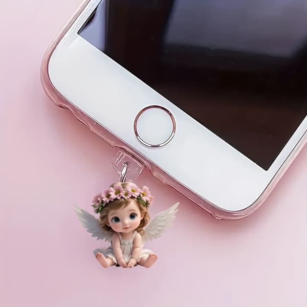 Eläinpuhelimen pölysuoja akryylitarvikkeet koristelu pölysuoja B For iPhone