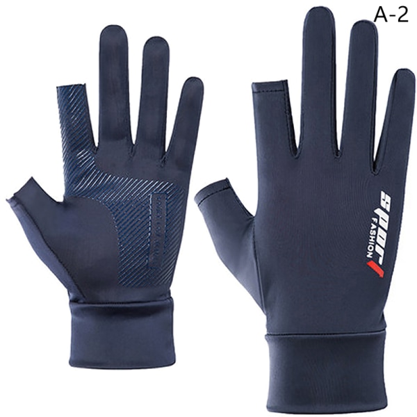 Leakage Two Finger Gloves Summer Thin Hengittävä Anti-Wear Spor blue A