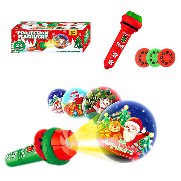 Merry Christmas Kids Favor Projection Legetøj Lysemitterende julemand Red one size