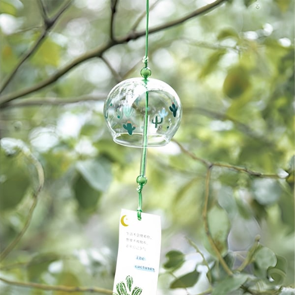 Wind Bell Sakura mönster Wind Chimes Handgjorda Glas Furin Hem A15 A15