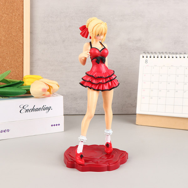 Skjebne Anime Figur Rød Saber PVC Action Figur Samlemodell colorful One Size