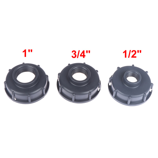 IBC-tankkopplingar S60X6 Cap lock till 1/2" 3/4" 1" Ada Black 1/2 inch