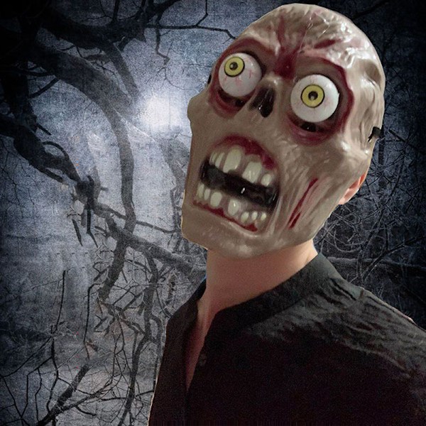 Halloween  Plastmask Mumie Mask Skelett Rolig Utstyr Vam A4