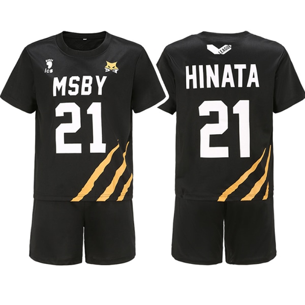 Haikyuu Cosplay-kostyme MSBY Volleyballklubb Karasuno High Scho Black 15 S