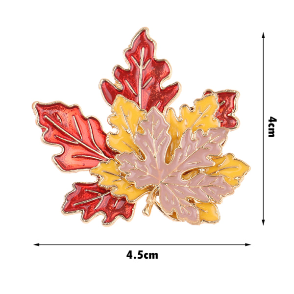 Vintage Broche Maple Leaf Brocher til Kvinder Legering Emalje Lapel Maple leaves one size