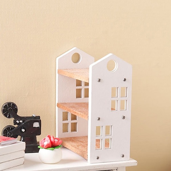 1:12 Dollhouse Miniatyrbokhylla Förvaringsställ Displayställ F A one size