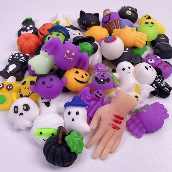 60 stk Halloween Squishy Lekesett Anti Sensoriske Leker For Barn Multicolor 24Pcs