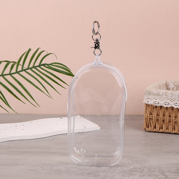 1 st Transparent PVC Skyddande Fodral Nyckelring Väska Förvaringsfodral A3