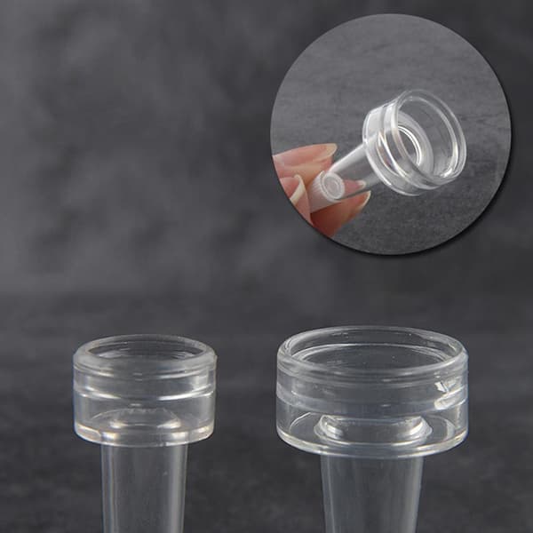 10 stk. mini påfyllbare flasker, tom prøveflaske med hettepulver 20MM