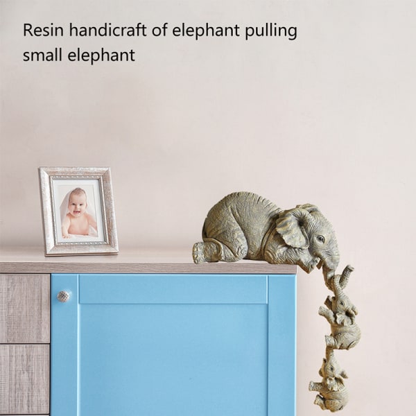 Hartsi koristeellinen askartelu 3-osainen Realistic Elephants Mother Hangi A one size