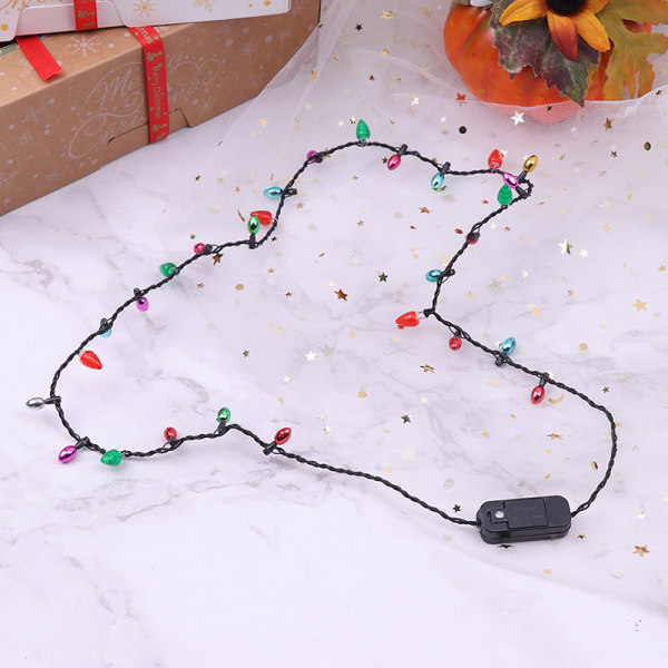 Ljus glödande LED-halsband Blinkande Ljus Blinkande jul A onesize
